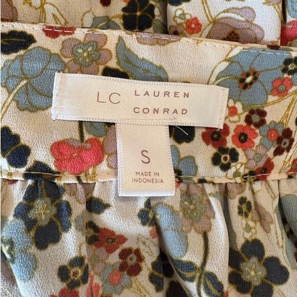 LC Lauren Conrad Boho Floral Blouse Small - Picture 3 of 3